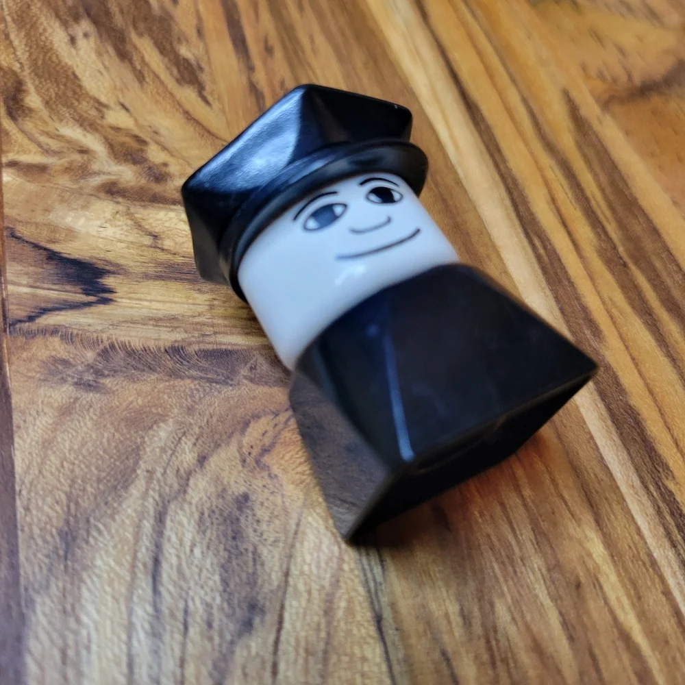Vintage‎ 1970s LEGO DUPLO Police Officer Black & White